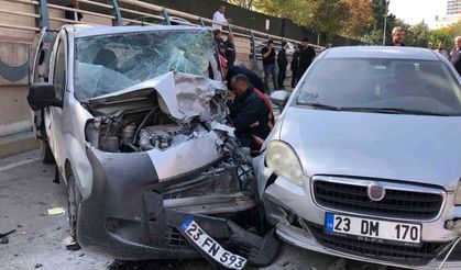 Elazığ’da zincirleme trafik kazası: 5 yaralı
