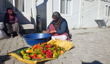 Malatyalı kadınların kurutmalık mesaisi devam ediyor