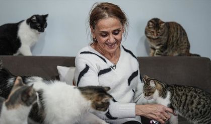 Kanser tedavisi sürecinde evinde beslediği 30'dan fazla kediden güç ve moral buldu