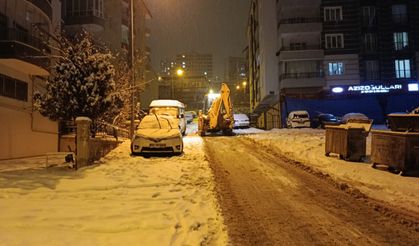 Battalgazi’de Kar Alarmı: Ekipler Gece Boyunca Sahadaydı