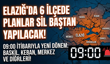 Elazığ'da 6 İlçede Planlar Sil Baştan Yapılacak!