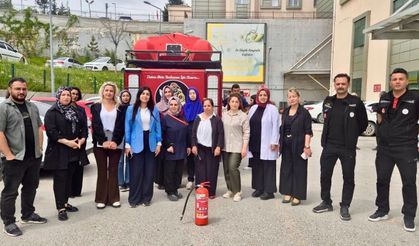 Yeşilyurt Hastanesi Personeline Yangın ve Afet Eğitimi: Uygulamalı Tatbikat Gerçekleştirildi