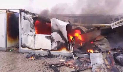 Malatya'da Konteyner Kentte Çıkan Yangın  Paniğe Yol Açtı!