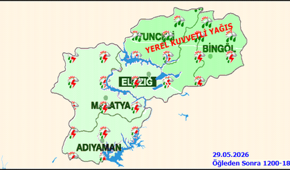Malatya'ya Hem Sağanak Hem Dolu Geliyor! İlçe İlçe Son Durum