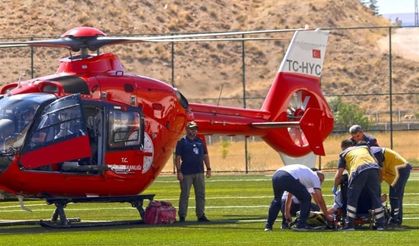 Malatya'da 82 Yaşındaki Hasta Helikopter Ambulansla Kurtarıldı