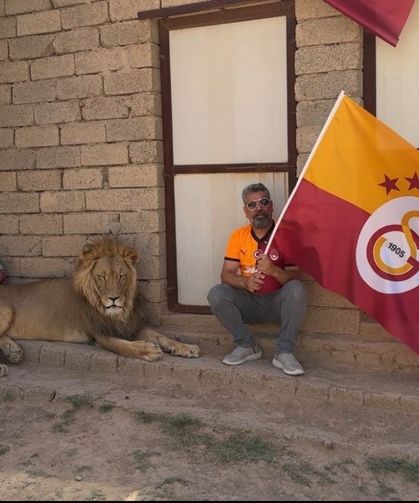 Diyarbakırlı iş insanı, şampiyonluğu aslanlarıyla kutladı
