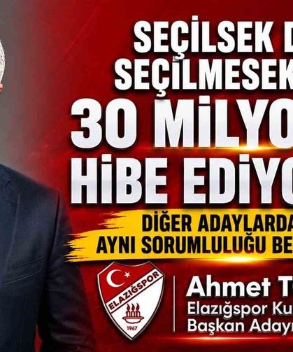 Elazığspor Başkan Adayı Ahmet Toprak’tan 30 Milyon TL’lik Hibe Sözü