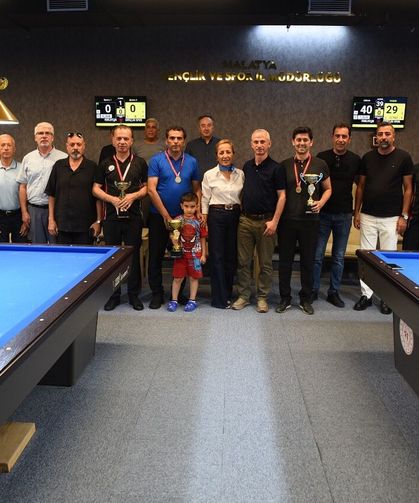 Malatya'da 3 Bant Bilardo Şampiyonası Sona Erdi! İşte Dereceye Giren İsimler