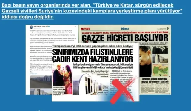 Türkiye ve Katar’ın 'Gazzelileri Suriye’ye yerleştirme planı' iddiası yalanlandı