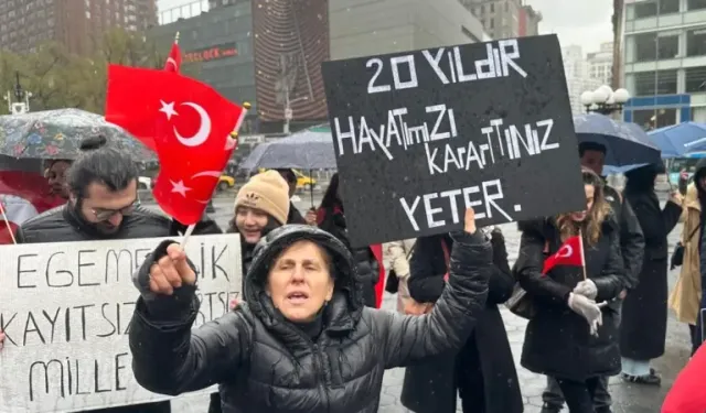 New York’ta İmamoğlu'nun tutukluluğuna protesto
