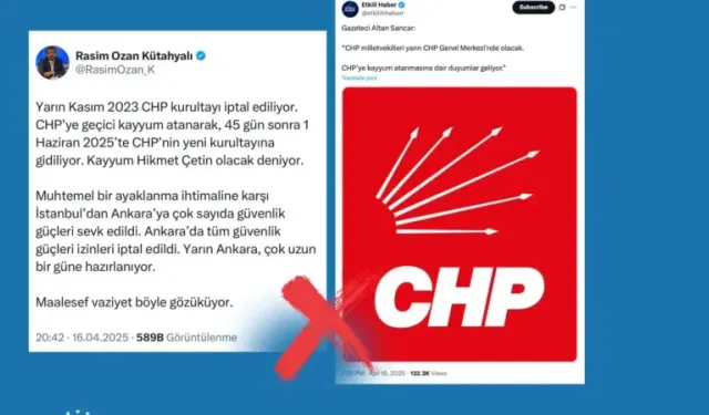 'CHP'ye kayyum atanıyor' iddiaları manipülasyon!
