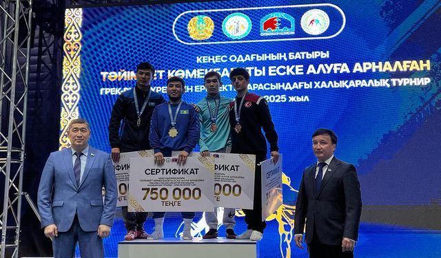 Grekoromen Güreş Milli Takımı, Kazakistan'da 2'si altın 5 madalya kazandı