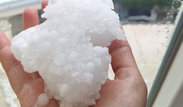 Son Dakika! Battalgazi'de Yağan Dolu Korkuttu!