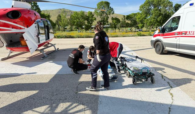 4 yaşındaki çocuk helikopterle Malatya’ya getirildi