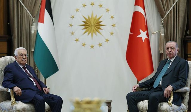 Cumhurbaşkanı Erdoğan, Filistin Devlet Başkanı Abbas ile görüştü