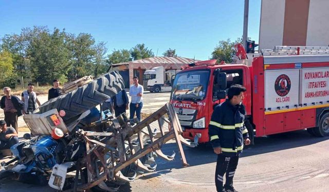 Elazığ’da traktör devrildi: 2 yaralı