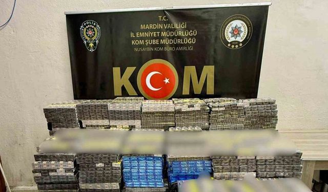 Mardin’de 15 bin paket kaçak sigara ele geçirildi