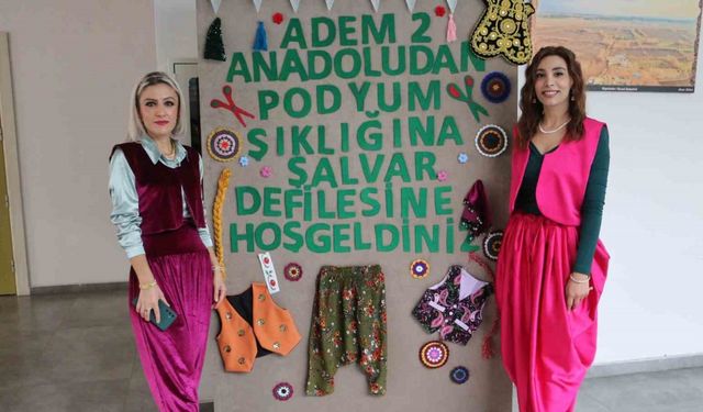 Şalvarla gelen kültür, podyumda buluştu