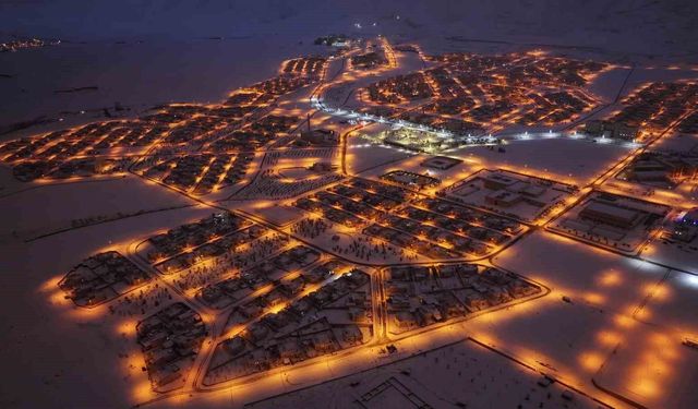 Tarihi Hasankeyf'te masalsı kar manzaraları