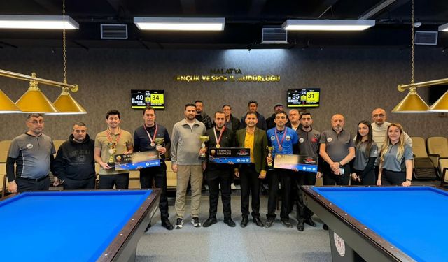 4. Geleneksel Yeşilyurt Ödüllü 3 Bant Bilardo Turnuvası Tamamlandı