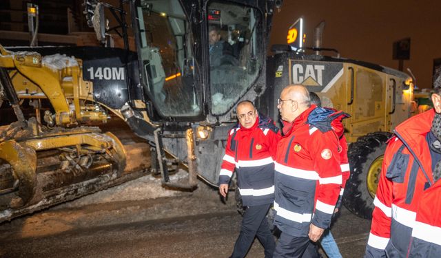 Malatya’da Karla Mücadelede "Saha" Denetimi