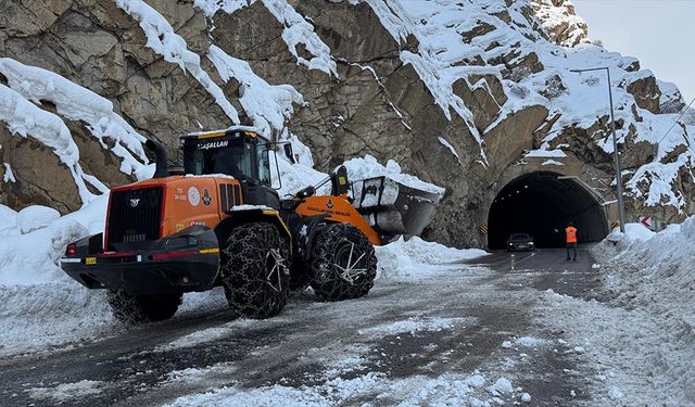 'Turuncu yelekliler' Hakkari'de kesintisiz ulaşım için 100'den fazla çığa müdahale etti