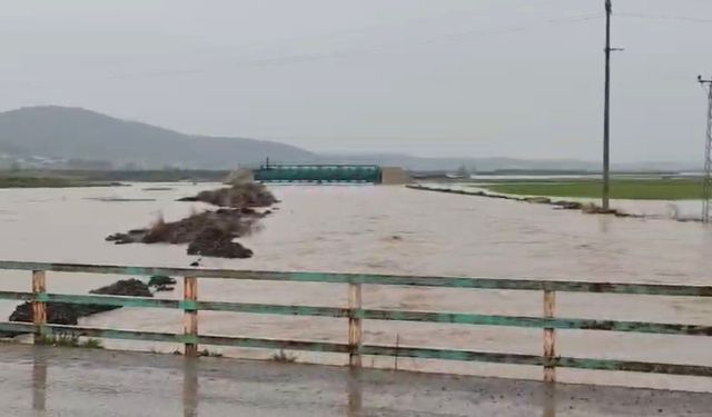 Gaziantep İslahiye'de sağanak sonrası ev ve tarlaları su bastı