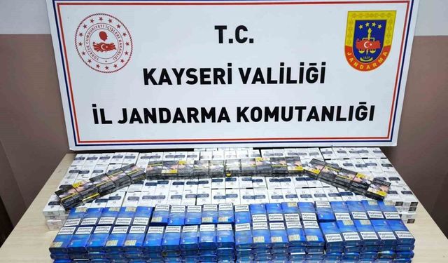 Kayseri'de 619 paket kaçak sigara ele geçirildi: 1 gözaltı