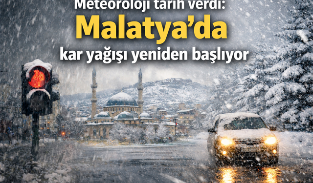 Meteoroloji tarih verdi: Malatya’da kar yağışı yeniden başlıyor