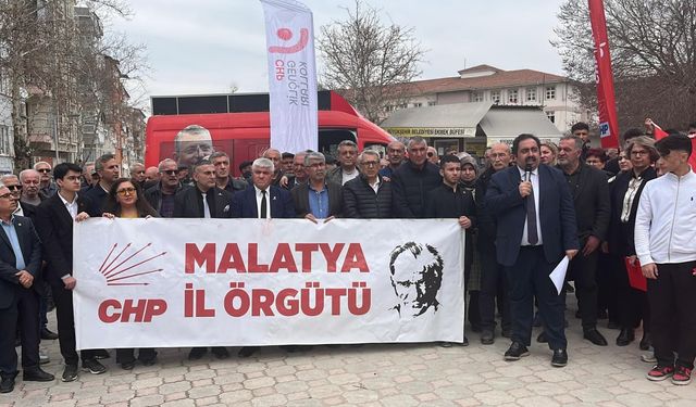 Malatya'da CHP İmamoğlu İçin Alana Çıktı