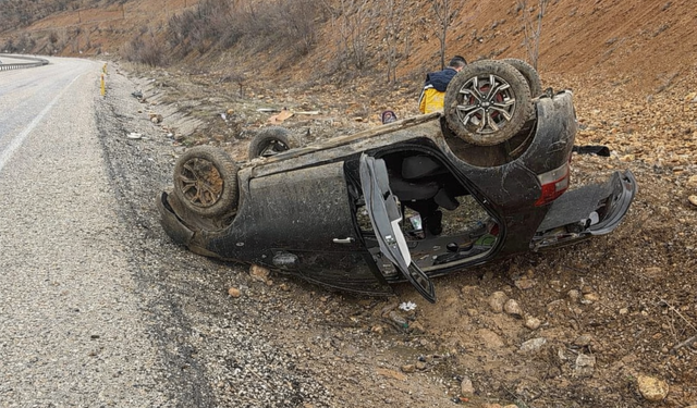 Adıyaman–Malatya Yolunda Kaza: Takla Atan Araç Trafiği Kilitledi