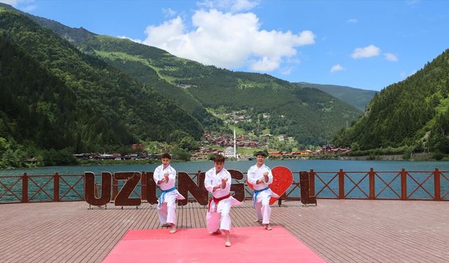 Trabzon'un turizm noktaları spor gösterilerine sahne oldu