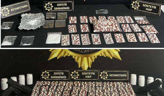Malatya'da düzenlenen uyuşturucu operasyonunda 8 zanlı tutuklandı
