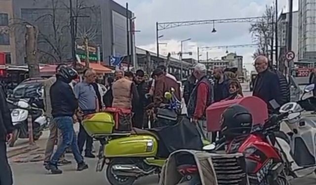 İnönü Caddesi’nde Motokurye Kazası