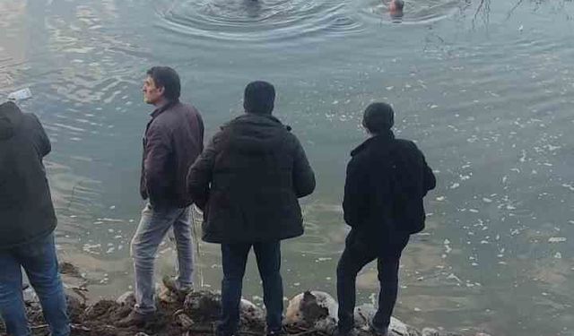 Elazığ'da Baraj Gölüne Uçan Otomobildeki Sürücüyü Ekipler Kurtardı