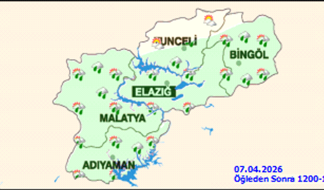 Elazığ’da  Güneş Açıyor, Sağanak Yokluyor!