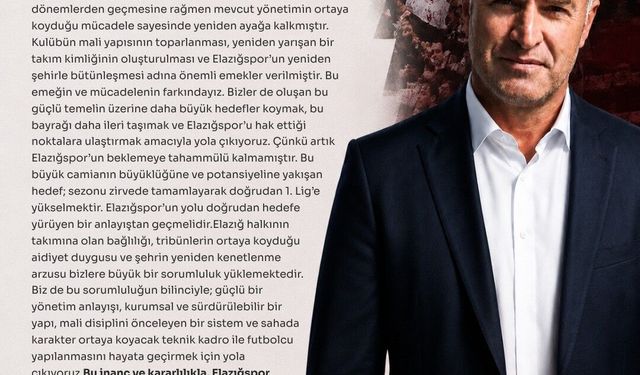 Elazığspor’da Başkanlık Yarışı: Ahmet Toprak Aday Oldu