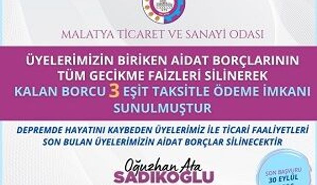 MALATYA TİCARET VE SANAYİ ODASI REKLAM