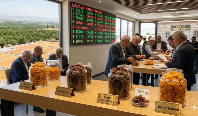 Malatya'da Kuru Kayısı Fiyatları Belli Oldu! Bazı Ürünler 860 TL'yi Gördü
