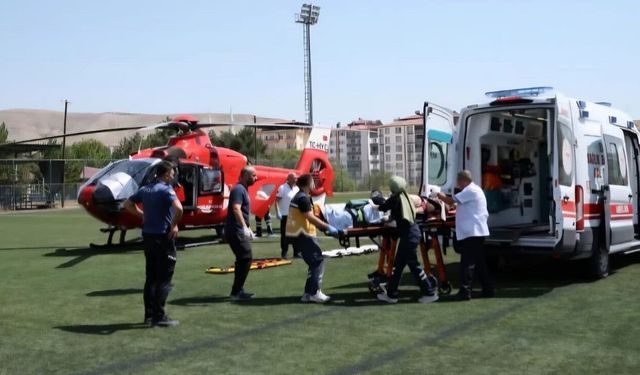 93 yaşındaki hasta hava ambulansıyla Malatya’ya sevk edildi!