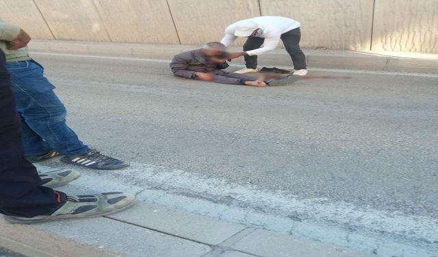 Elazığ'da Katlı Kavşakta Korkutan Olay! Bir Kişi Aşağı Düştü