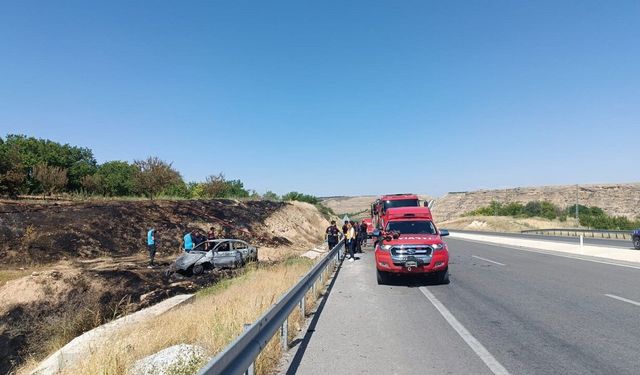 Kuzey Çevreyolu'nda Kahreden Kaza! Otomobil Alev Aldı, Oğul Hayatını Kaybetti