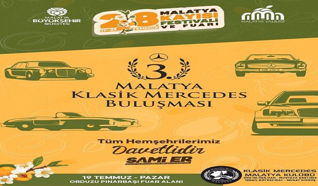 Klasik Mercedes Tutkunları Malatya'da Buluşuyor! Festivalde Nostalji Rüzgârı Esecek