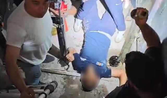 Asansör Boşluğuna Düşen Genç Dakikalar Sonra Kurtarıldı