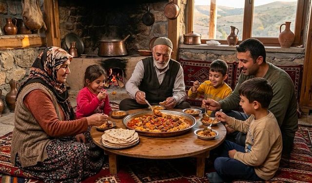 Malatya’nın bu ilçesinde yüzyıllardır süren mutfak geleneği! Aynı sofrada yemek, aynı kaptan paylaşım…
