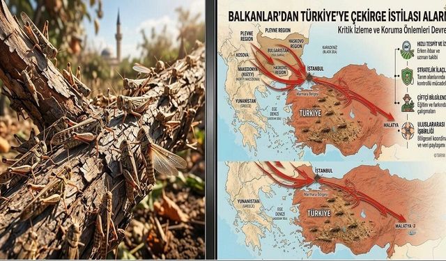 Balkanlardan Geliyor! İstilacı Çekirgeler Türkiye Sınırına Dayandı