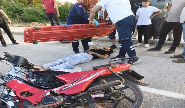 Doğanşehir'de Forklifte Çarpan Motosiklet Sürücüsü Yaralandı