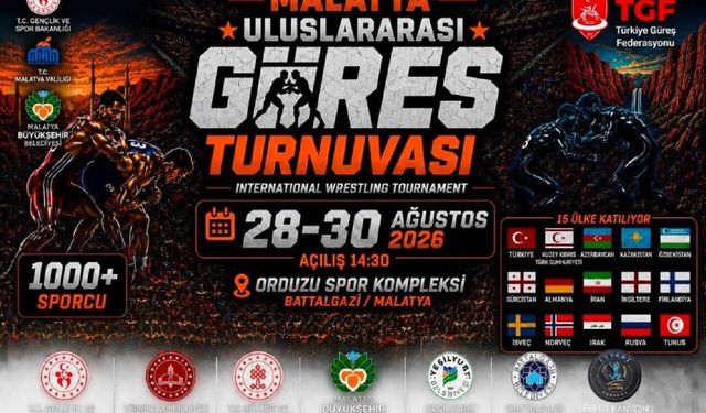 15 ülkeden 1.019 güreşçi Malatya’da buluşuyor