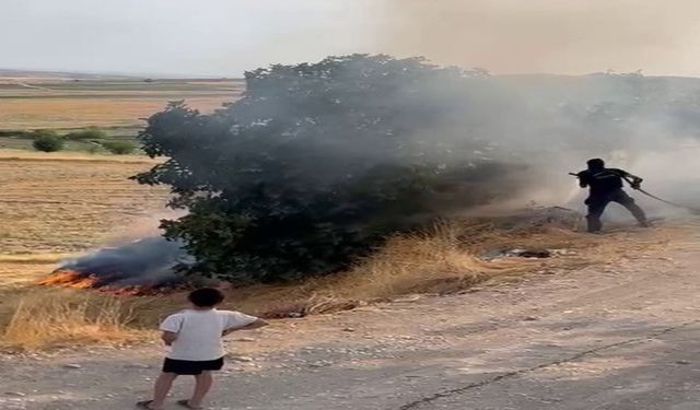 Bahçeden Yükselen Alevler Korkuttu! Adıyaman’da Yangın Çıktı
