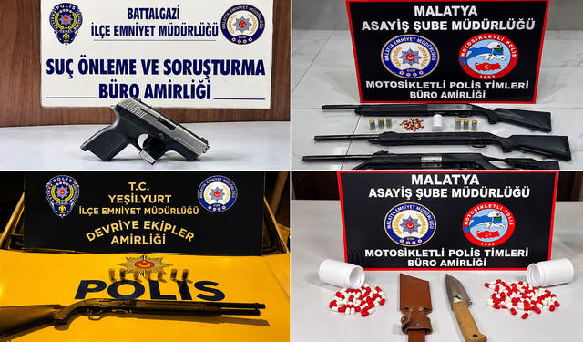 Malatya’da 5 Günlük Denetimde Dikkat Çeken Tablo: 39 Aranan Şahıs Yakalandı